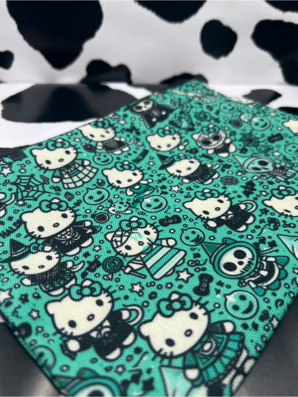 🐱🎃 Sanrio Hello Kitty Teal & Black Halloween Trick or Treat Pouch ✨